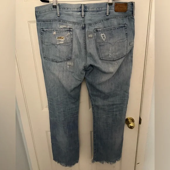 Ralph Lauren Light Blue Distressed Jeans - Picture 6 of 8